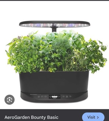 AeroGarden Bounty Basic Indoor Aeroponics Hydroponic Garden System, Black