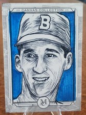 2025 Topps Museum Collection Artist Original Canvas Collection Warren Spahn 1/1