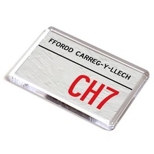 FRIDGE MAGNET - Ffordd Carreg-y-Llech CH7 - UK Postcode