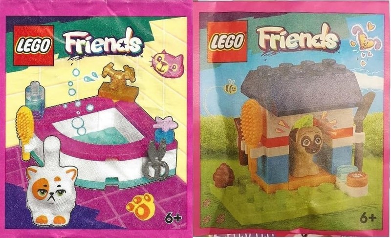 LEGO Friends: Pug with Doghouse and Cat Grooming Kit Combo Pack