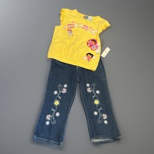 Vintage 2006 Dora the Explorer Nick Jr Girls 2-Piece Set Size 12 NWT