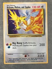 Pokemon TCG 1999 WOTC Articuno, Moltres e Zapdos JUMBO NM-LP+ WOW!