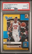 2022 Panini Donruss Optic Jaden Ivey The Rookies-Gold #5 /10 PSA 10