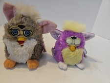 Furby  Baby  Blue & Pink 70-940 + Striped Furby 70-800 Tiger 1998-9 Not Working