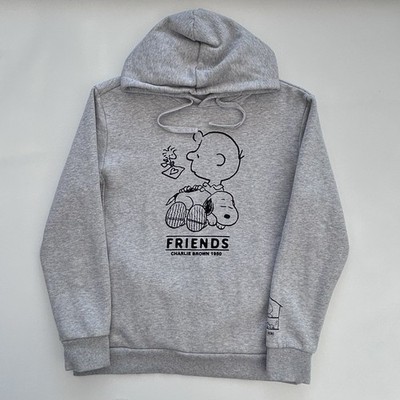 Peanuts x Hang Ten Hoodie Size Men s Small Charlie Brown Velvet Graphic Licensed