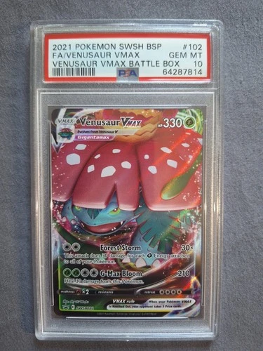 Venusaur VMAX SWSH102  Black Star Promo PSA 10 Pokemon Card