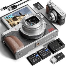 Digital Video Camera 5K 64MP 18X Zoom Anti-Shake Flip Screen 32GB Storage