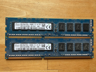 8GB 2Rx8 PC3L-12800E Hynix HMT41GU7AFR8A-PB ECC Workstation Ram