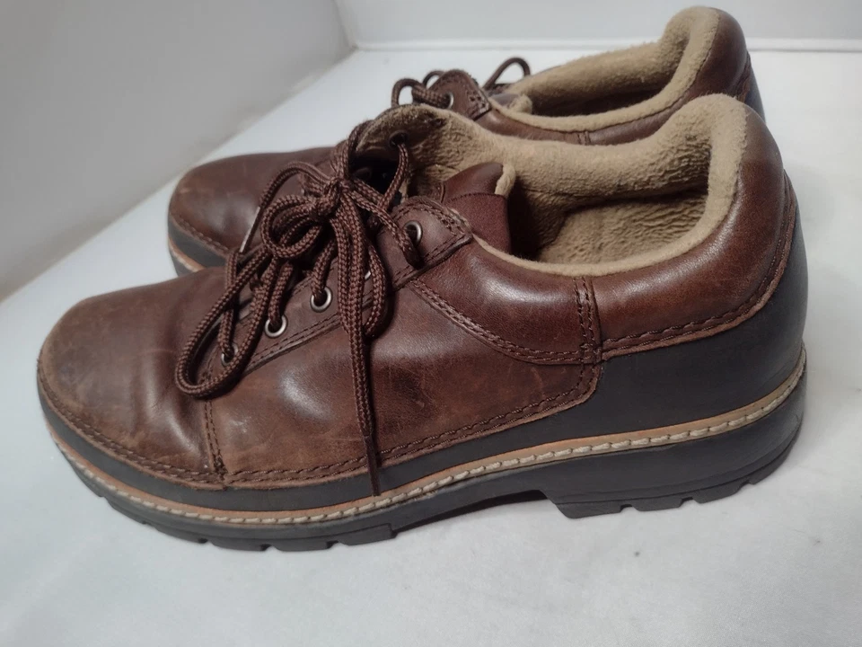 Zapatos Oxford Crocs Para Hombres Cuero Marrón 7 Marrón Con Cordones Cómodos Informales LIQ Foto 4 de 4