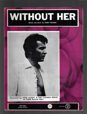 VINTAGE SHEET MUSIC HERB ALPERT & TIJUANA BRASS Without Her  1968 HARRY NILSSON