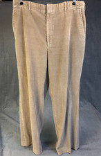 Vtg LL Bean Wide Wale Corduroy Pants Mens 38x29 Tan Chino USA Made Preppy