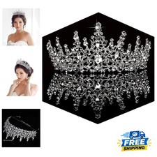 Elegant Silver Wedding Tiara with Crystal Detail - Perfect for Any Occasion