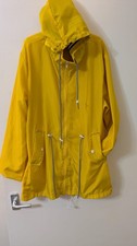 Ladies Outerwear Jacket Rain Coat Yellow Casual Size 14/16
