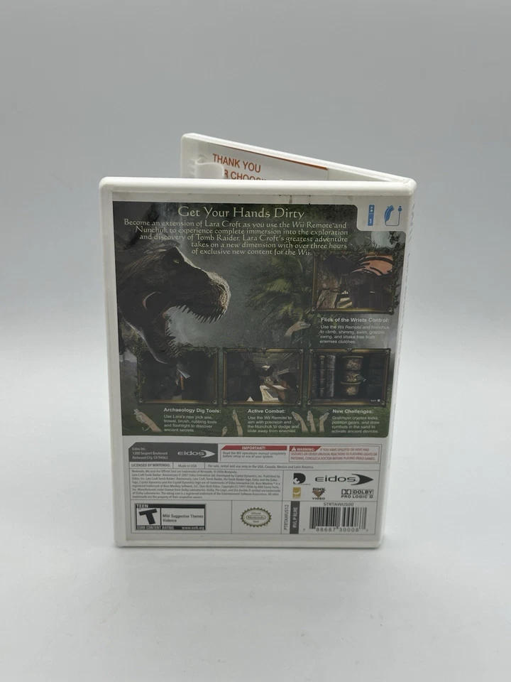 Lara Croft: Tomb Raider Anniversary (Nintendo Wii, 2007 Completo En Caja Probado. Foto 3 de 3