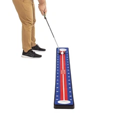 Izzo IZZO Golf Putting Mat with Putt Cup - Practice & Training Aid, Red White...