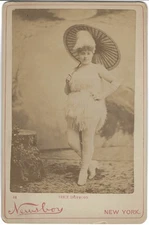 Antique Newsboy Cabinet Card No. 66 Grace Sherwood Burlesque Actress