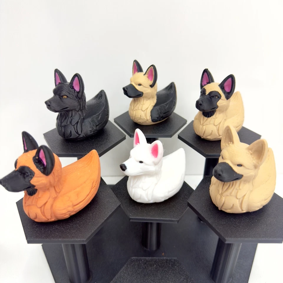 GSD y Malinois Duck | Negro Blanco Tostado Sable | Jeep Duck | Decoración Cruise | Impresión 3D Foto 2 de 4