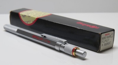 Rotring 600 silber/gold Bleistift mit roter Schrift new old stock, original OVP