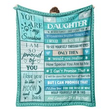 Daughter Birthday Christmas Mothers Day Graduation Throw Blanket 60x50 In