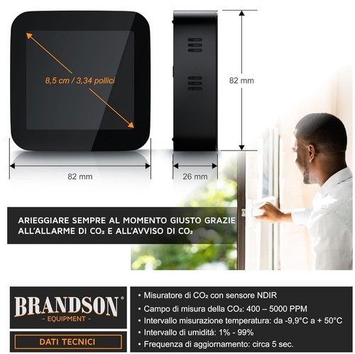 Brandson - Misuratore di CO2 Brandson - misurazione anidride carbonica sveglia - 第 2/5 張圖片