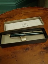 Parker Sonnet Fountain Pen Green Marble Laque 18K Gold Nib Boxed