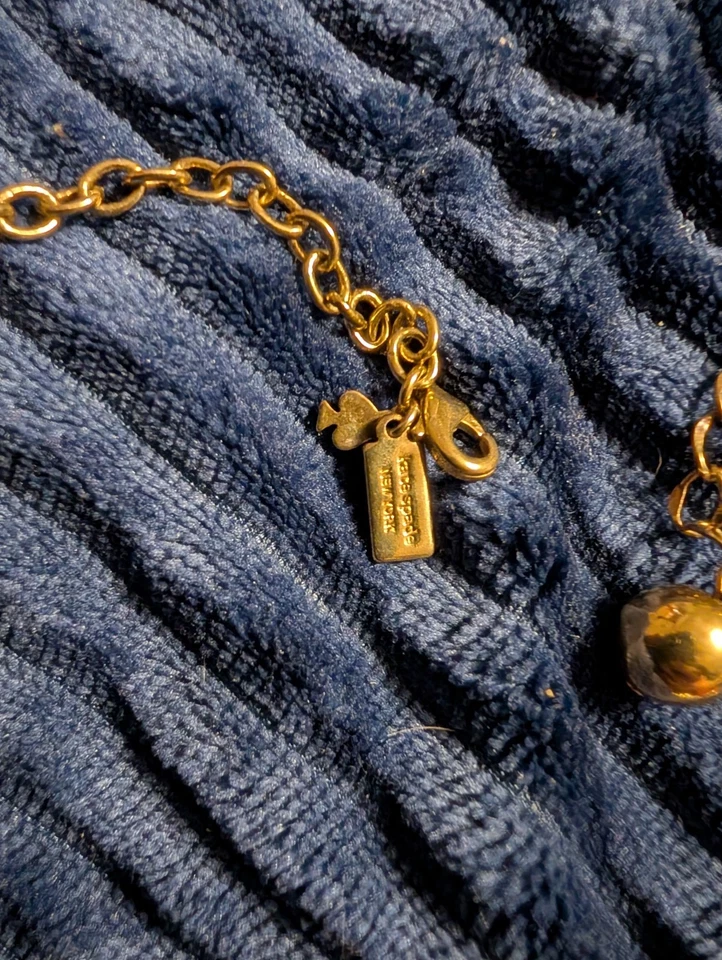 KATE SPADE NY BELLE GARDEN PEARL NECKLACE  GREEN ENAMEL Read - Image 4 of 4