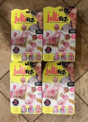 Lot Of 4 Jellirez Jewelry Maker Super Glitter Sweets Jewelry Kit