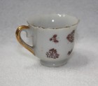 Japanese Porcelain Miniature Gold Trim Floral Design Teacup and Saucer — photo 3