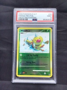 Pokemon Cards: Great Encounters Reverse Holo: Weedle 93/106 PSA 9