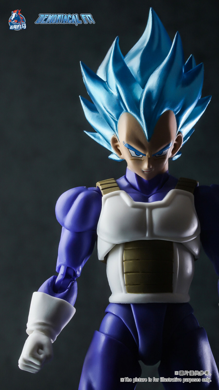 Demoniacal Fit - SS Blue Evolution headsculpt set for SHF Vegeta New Goku