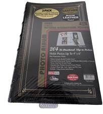 NOS Lot of 2 Pioneer Photo Album 4x6 Bi-Directional 200 Pockets Black New Sealed