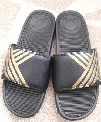 CORE ASW Exclusive All Star Weekend x Sandalboyz Sandals Sz 10 Black and Gold