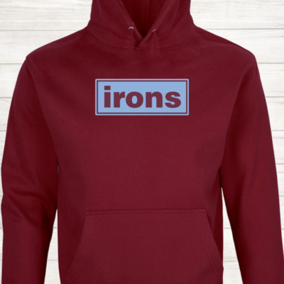 West Ham United Oasis Style Football WHU Irons Hammers COYI Hoodie