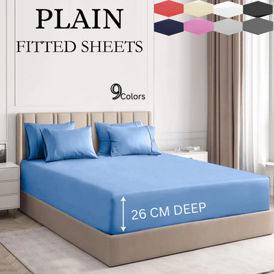 Extra tief 26 CM VOLL MONTIERTE BETTLAKEN Einzel Doppel Super Kingsize Bettwäsche UK