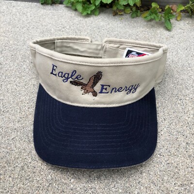 Vintage OTTO EAGLE ENERGY Visor Hat Cap Adjustable Cap 100% Cotton Beige