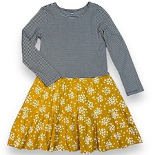 Tea Collection Striped Floral Tiered Skirted Twirl Dress Girls 8 Mixed Media