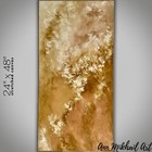 Oil Painting Modern Abstract Large 24 by 48 Contemporary Beige Neutral Pinks AMA