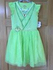 New Disney Princess Tiana Cosplay Tutu Tulle Dress Girls Upick