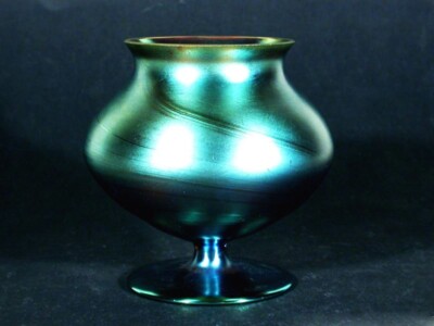 WMF Myra Lüster-Glas Vase ° Aufsatzvase ° art deco art glass ° ikora era