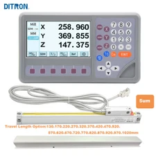 2 Axis 3 Axis Digital Readout Display DRO Linear Scale Encoder 5um Mill Lathe