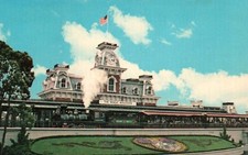 Postcard Orlando FL Florida Walt Disney World Steam Railroad Train Magic Kingdom