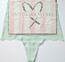 VICTORIA'S SECRET DREAM ANGELS High Waist Thong Panty VS Green Pale Sky Grey S