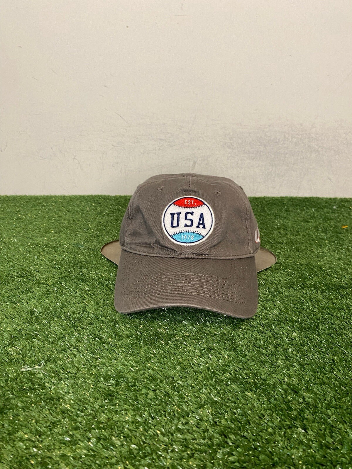 USA Baseball hat cap strap back gray baseballism … - image 1