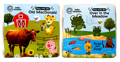 Baby Einstein Scan & Sing with Me! Mini (5 x 5) Board Books YOUR CHOICE - 2 NEW!