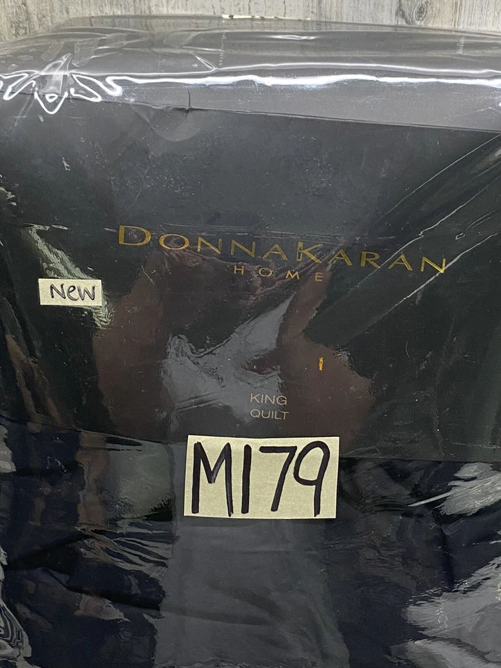 Edredón Donna Karan Essential Silk King 108 pulgadas X 95 pulgadas - negro nuevo paquete abierto Foto 4 de 4