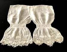 Antique BRODERIE ANGLAIS False Sleeves Ca 1880-1910 Handworked on Lawn#2283