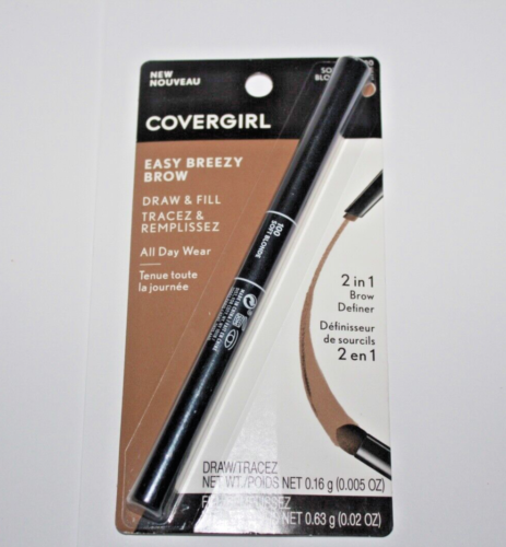 COVERGIRL EASY BREEZY BROW Draw & F ILL ALL DAY WEAR #100 SOFT BLONDE IN BOX