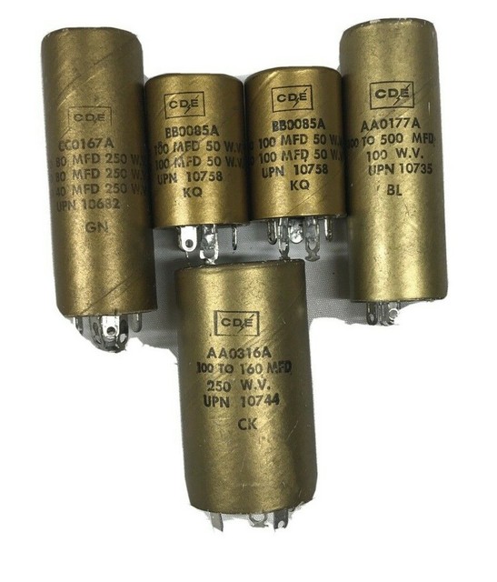 Lot of 5 Cornell Dubilier Audio Capacitors eBay