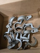 Lot of 14 Malleable Iron 1-1/2" Conduit Clamps and two 2" conduit clamps