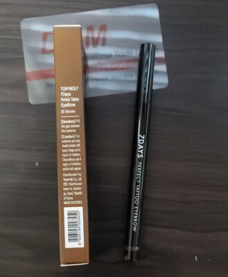 7DAYS Perfect Tattoo Eyebrow Tint 0.4g 03 Brown TONYMOLY Liner K-Beauty